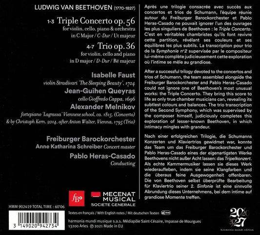 Beethoven: Triple Concerto; Piano Trio Op. 36 (Symphony No. 2) cover art