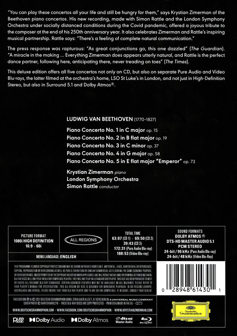Beethoven: Complete Piano Concertos [Deluxe Edition][CD & Blu-Ray] cover art