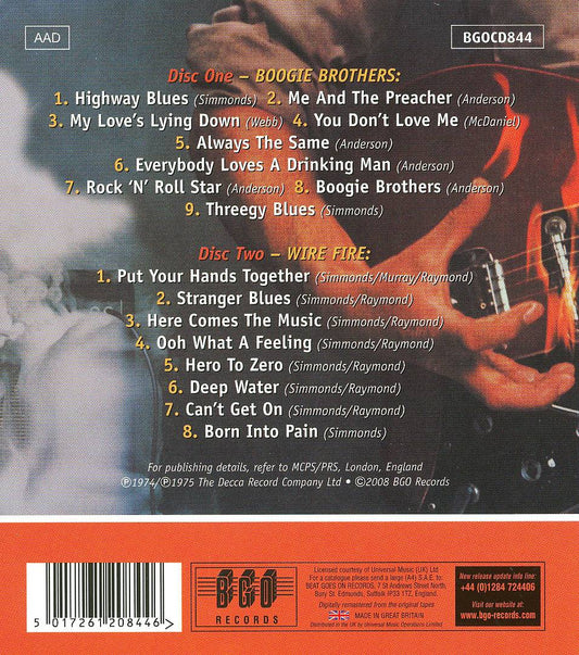 Boogie Brothers/Wire Fire cover art