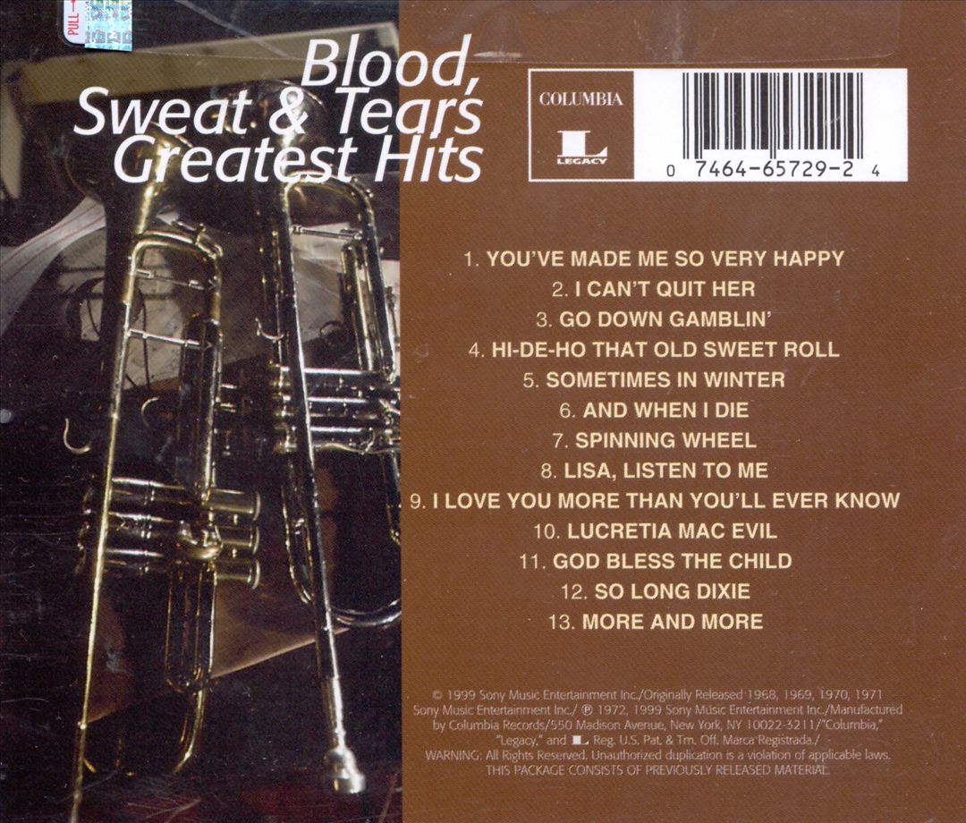 Blood, Sweat & Tears' Greatest Hits [Remastered] cover art