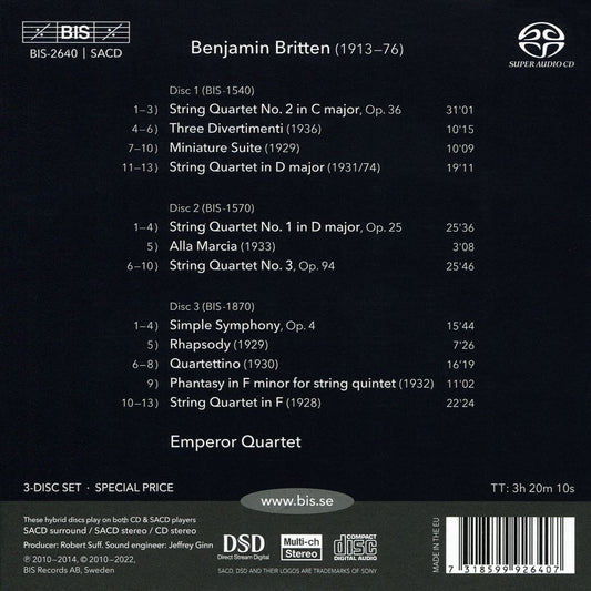 Britten: The Music for String Quartet cover art