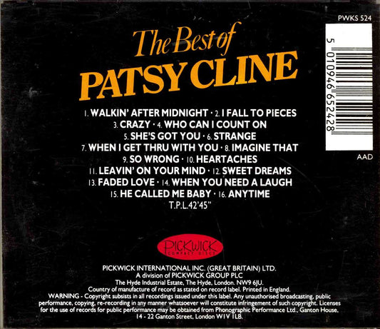 Best of Patsy Cline [Pickwick] cover art