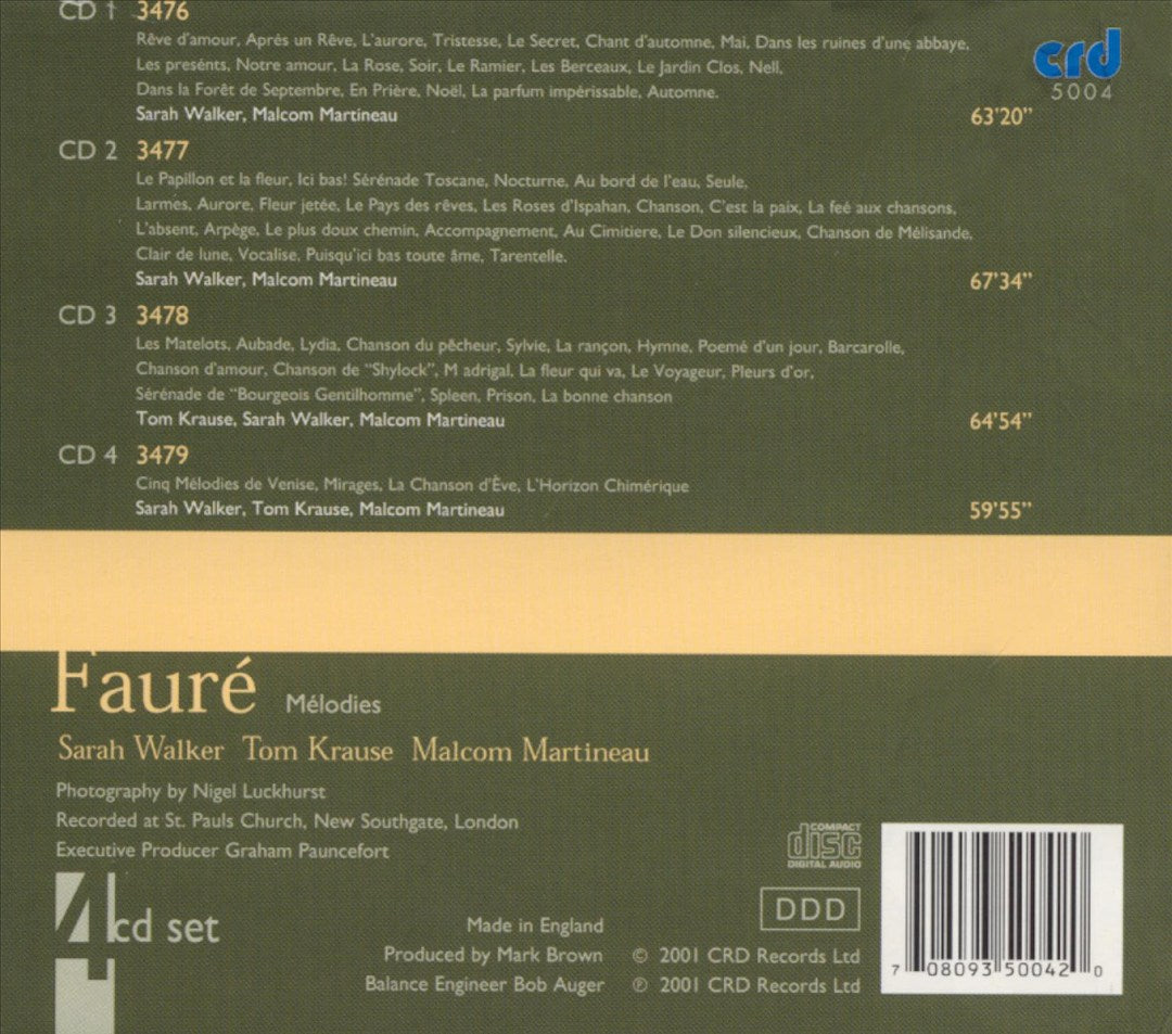 Fauré: Mélodies cover art