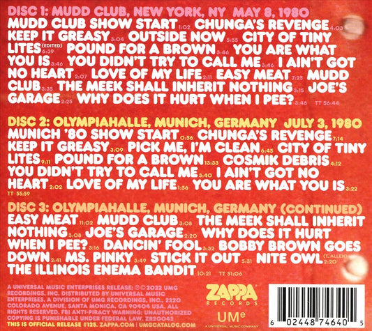 Zappa '80: Mudd Club/Munich cover art