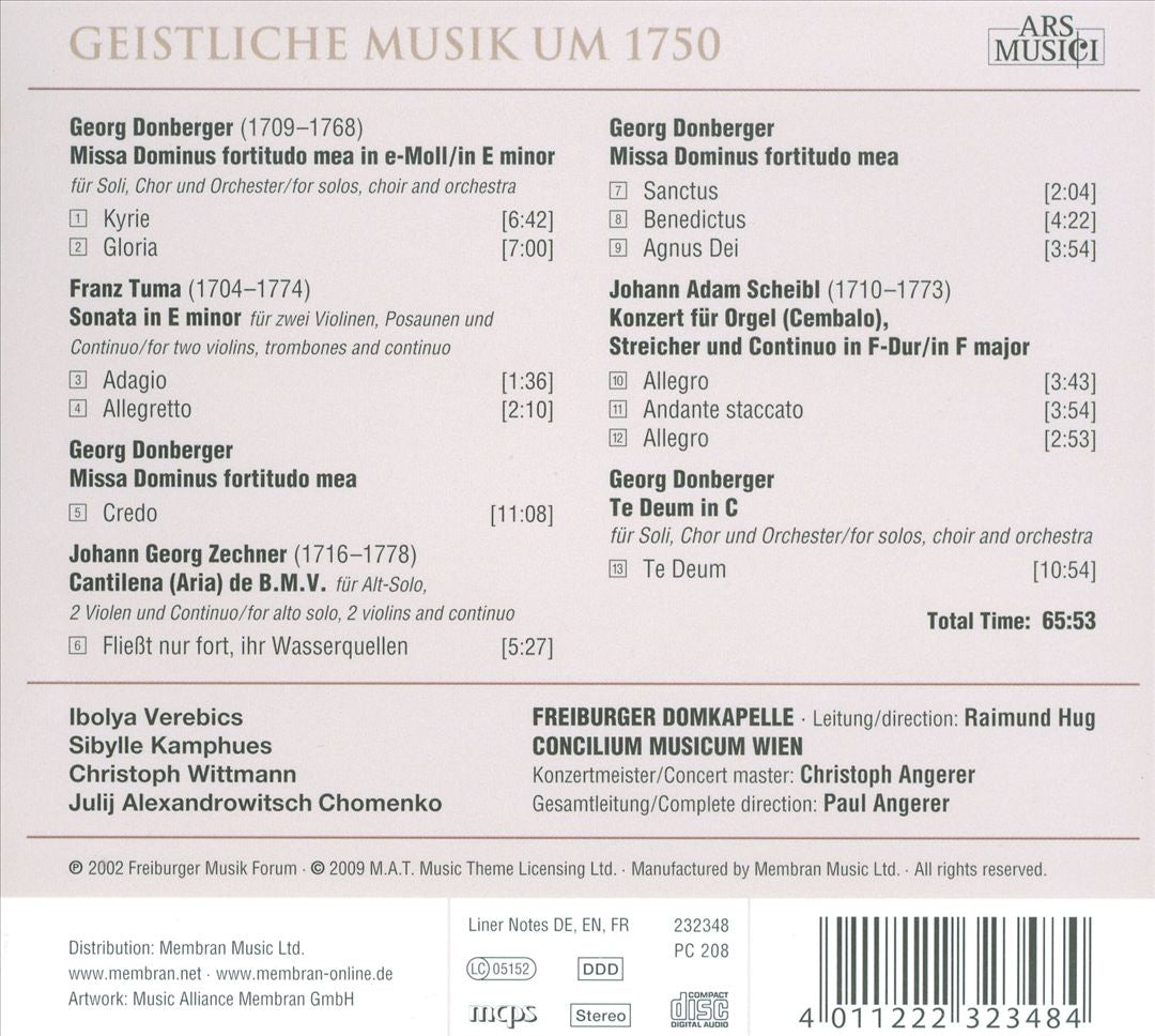 Geistliche Musik um 1750 cover art