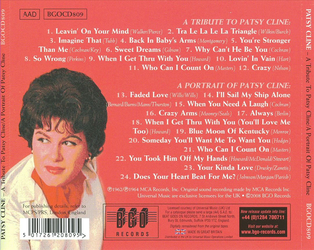 Tribute to Patsy Cline/A Portrait of Patsy Cline cover art