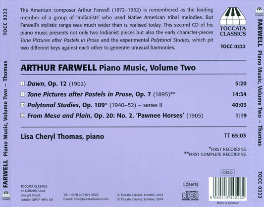 Arthur Farwell: Piano Music, Vol. 2 cover art