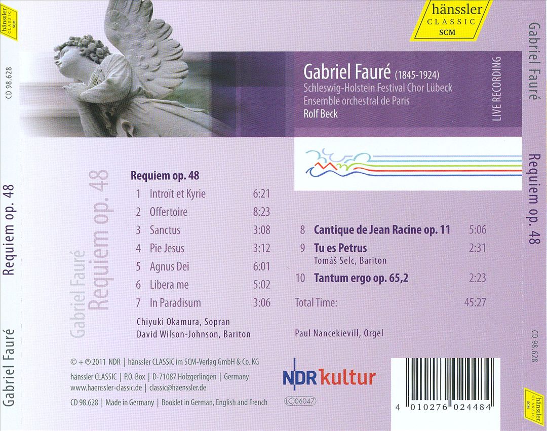 Fauré: Requiem cover art