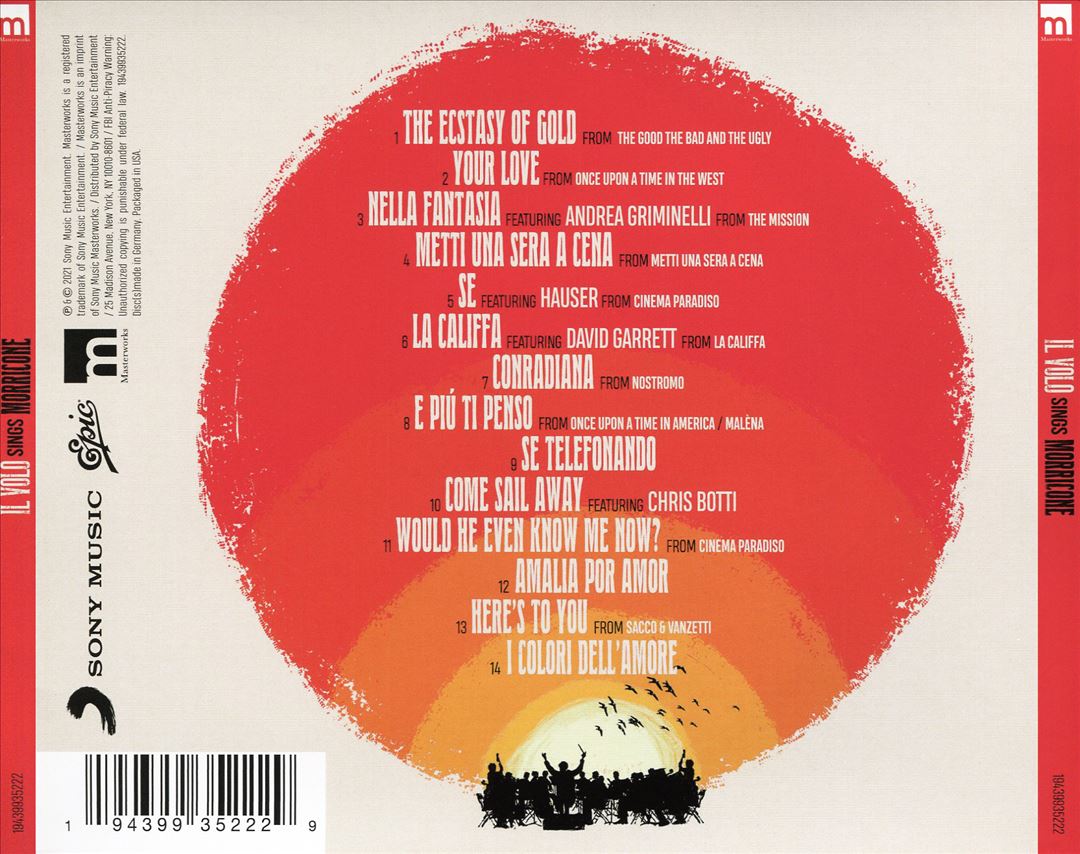 Sings Morricone cover art