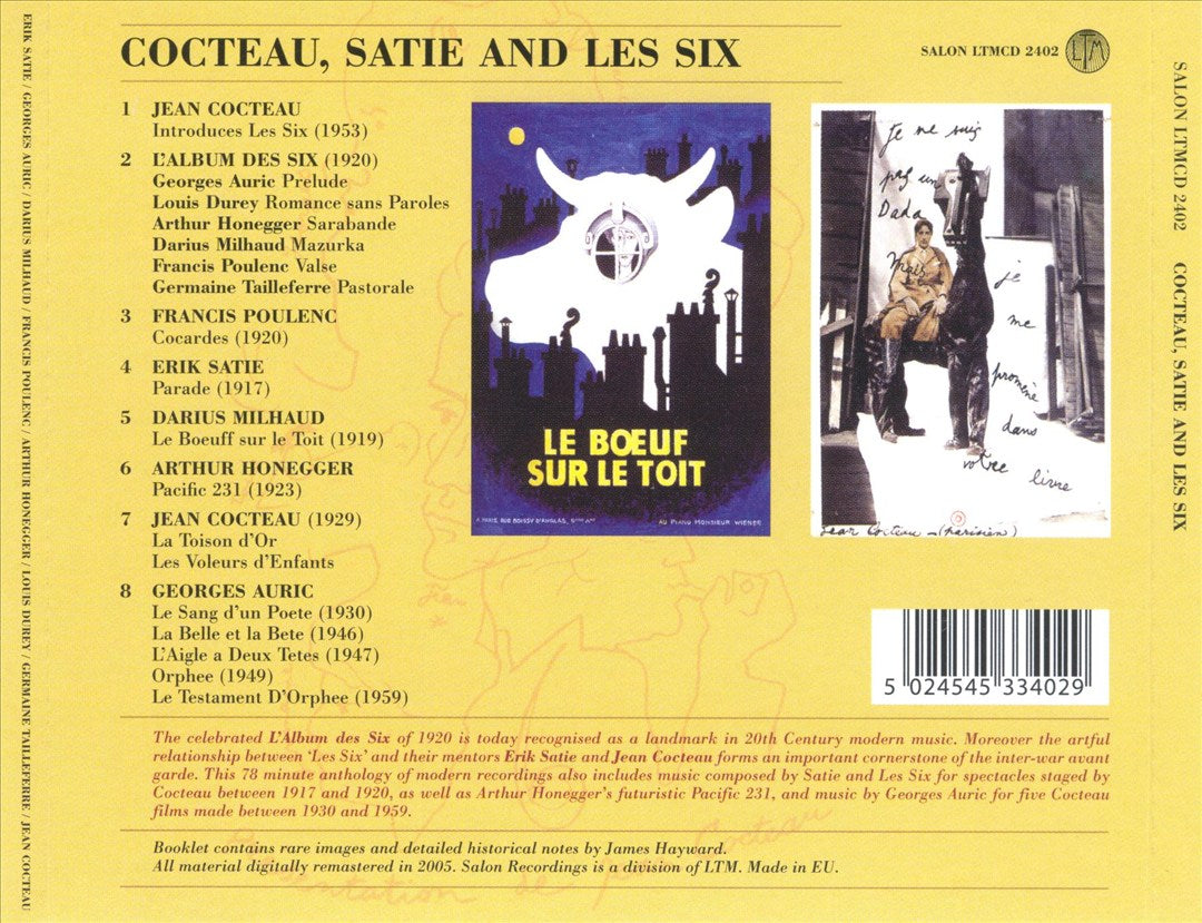 Jean Cocteau, Erik Satie and Les Six cover art