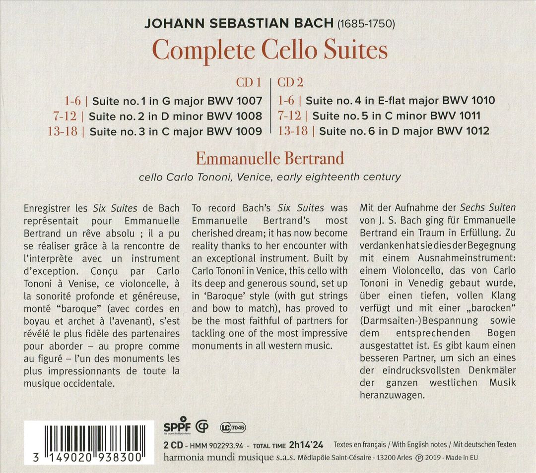 Johann Sebastian Bach: Complete Cello Suites cover art
