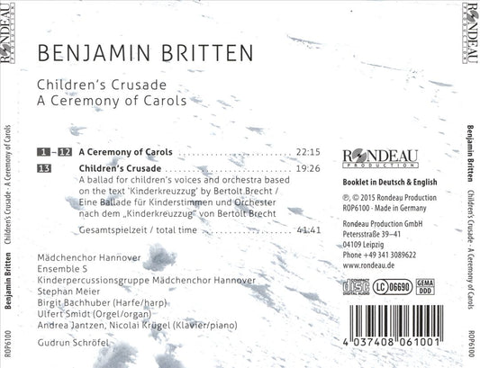 Britten: Children's Crusade; A Ceremony of Carols cover art