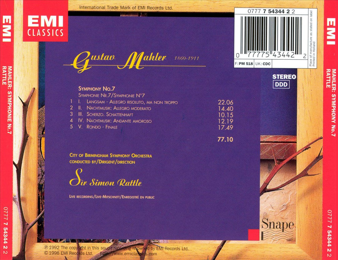 Mahler: Symphony No. 7 cover art