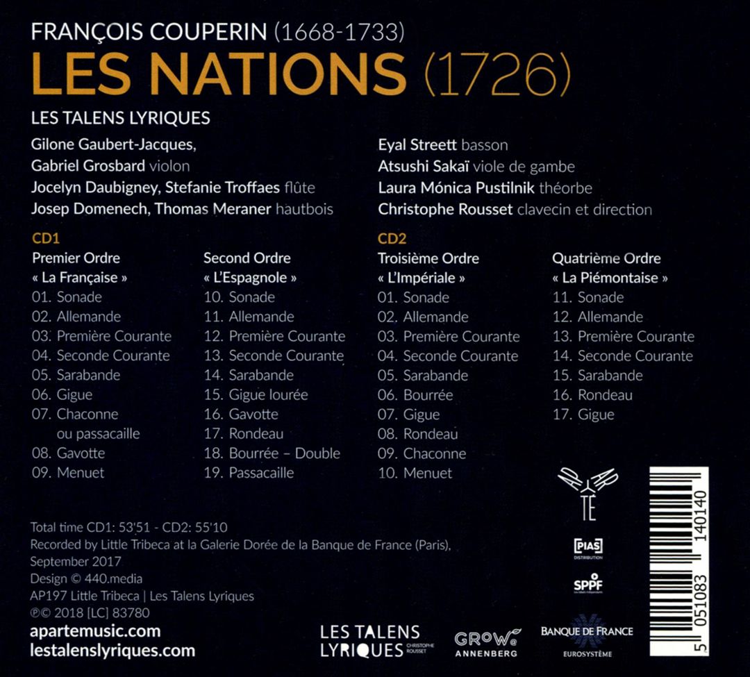 François Couperin: Les Nations cover art