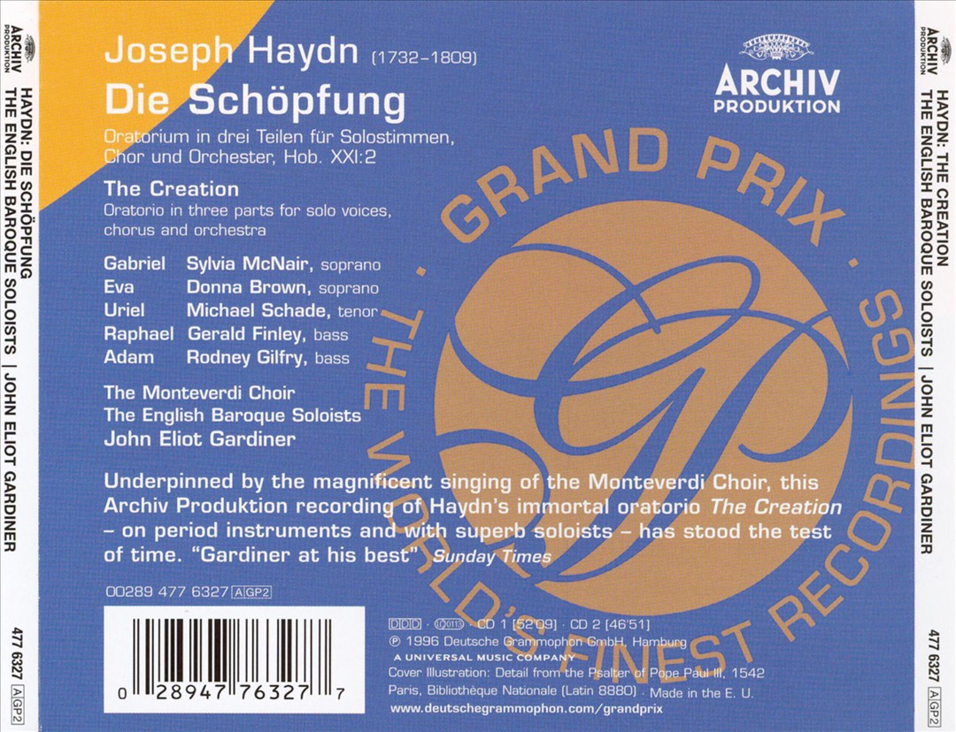 Haydn: Die Schöpfung (The Creation) cover art
