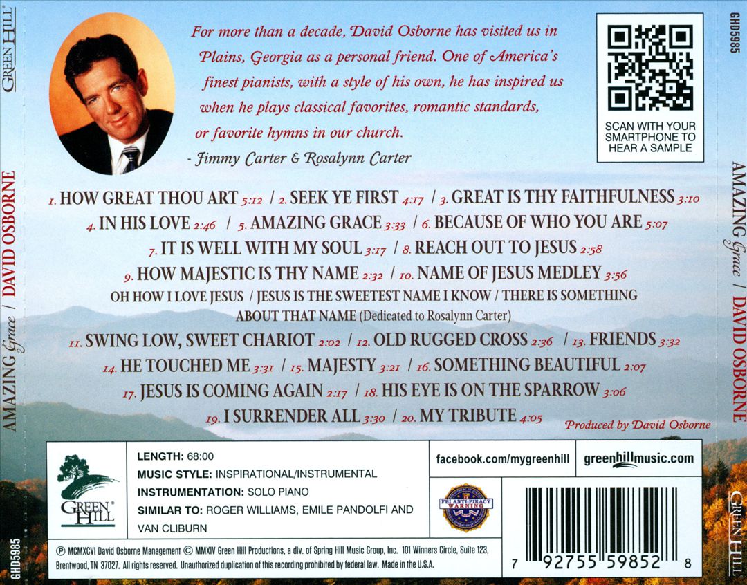 Amazing Grace: 22 All Time Favorite Songs of Inspiration on Piano  cover art