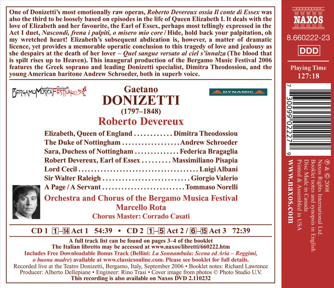 Gaetano Donizetti: Roberto Devereux cover art