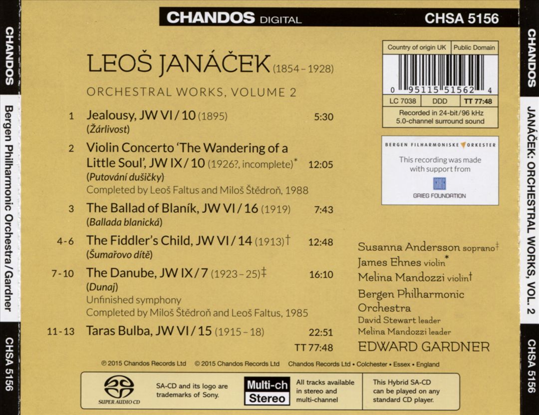 Janácek: Orchestral Works, Vol. 2 cover art