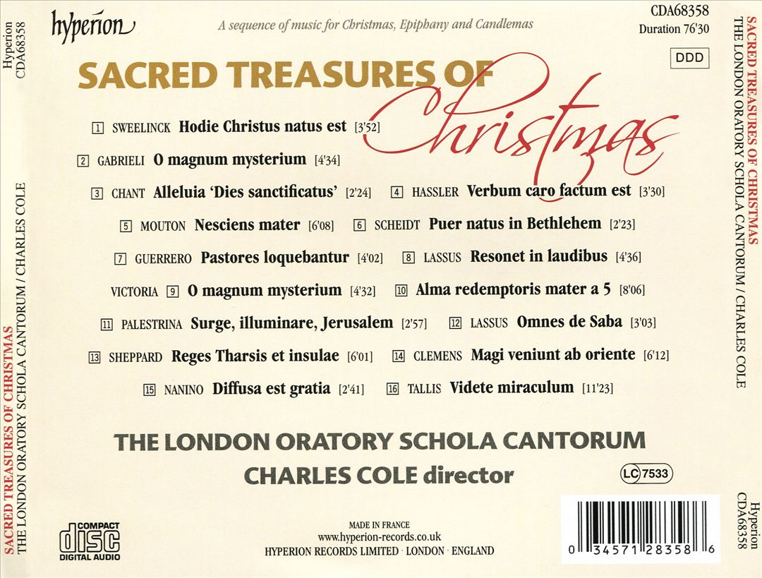 Sacred Treasures of Christmas cover art