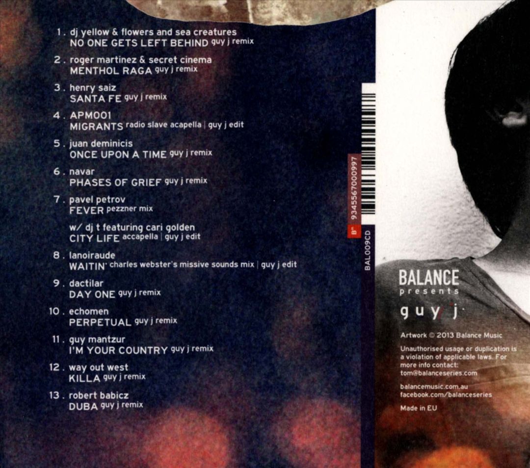 Balance Presents Guy J cover art