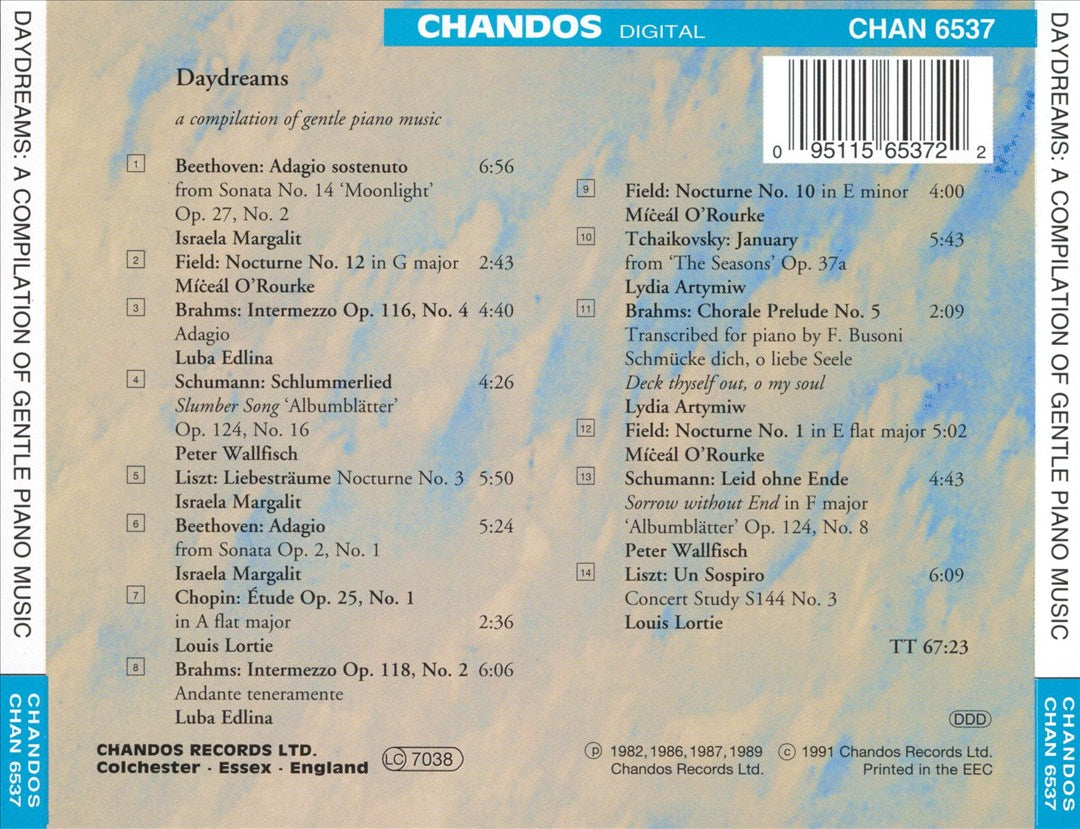Day Dreams A Compilation of Gentle of Piano Music cover art