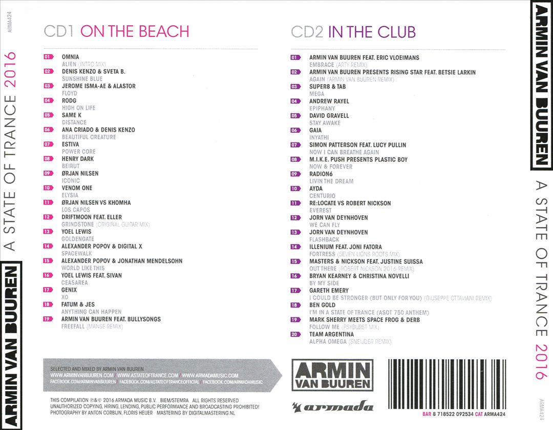 State of Trance 2016 cover art