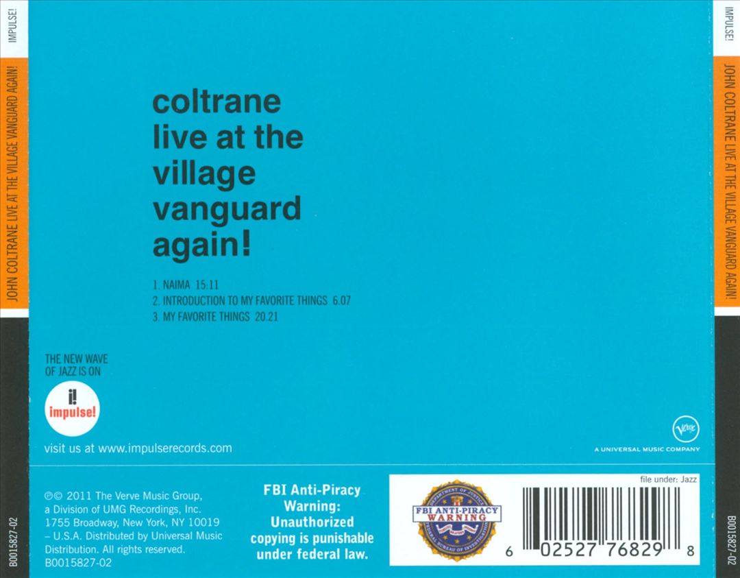 Live at the Village Vanguard Again! cover art