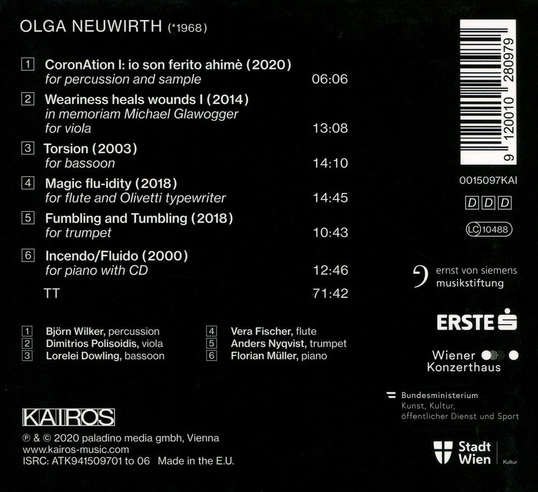Olga Neuwirth: Solo cover art