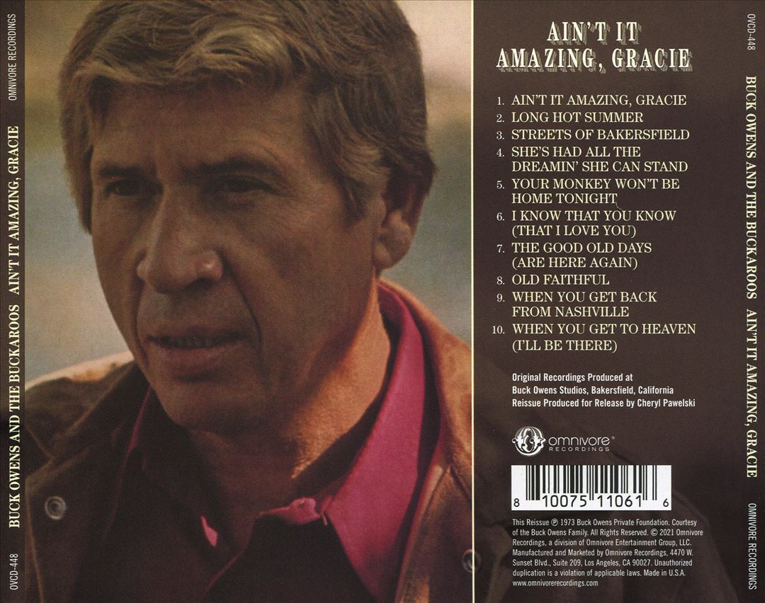 Ain't It Amazing, Gracie cover art