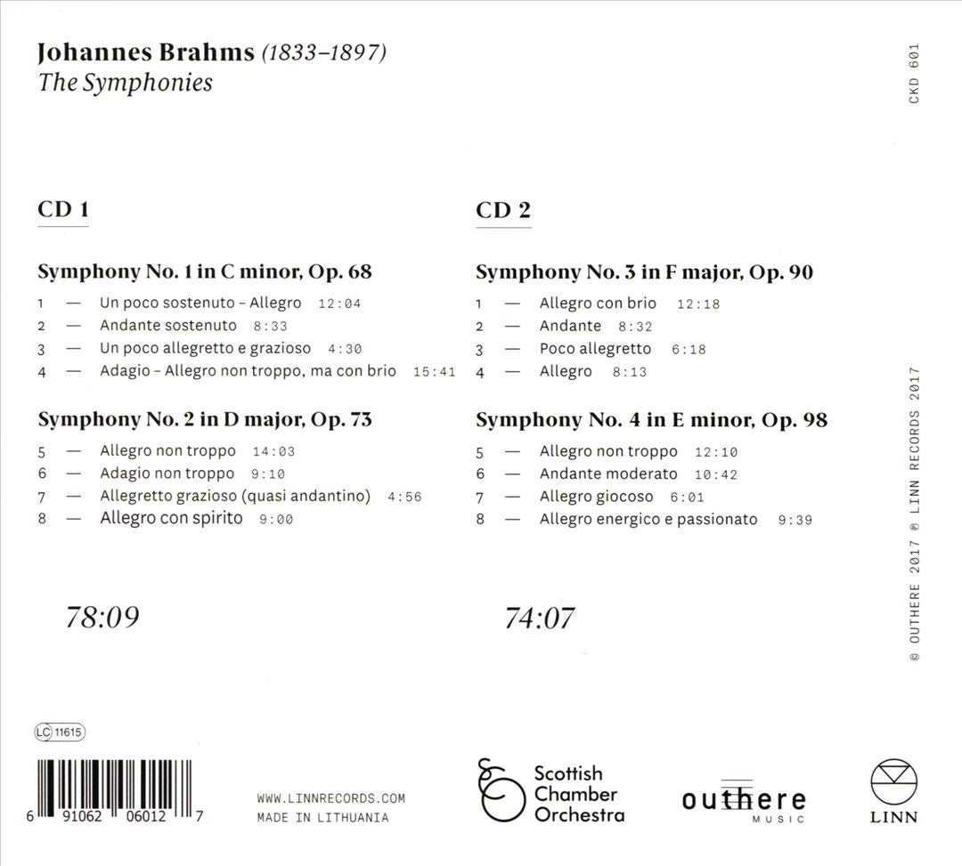 Brahms: The Symphonies cover art