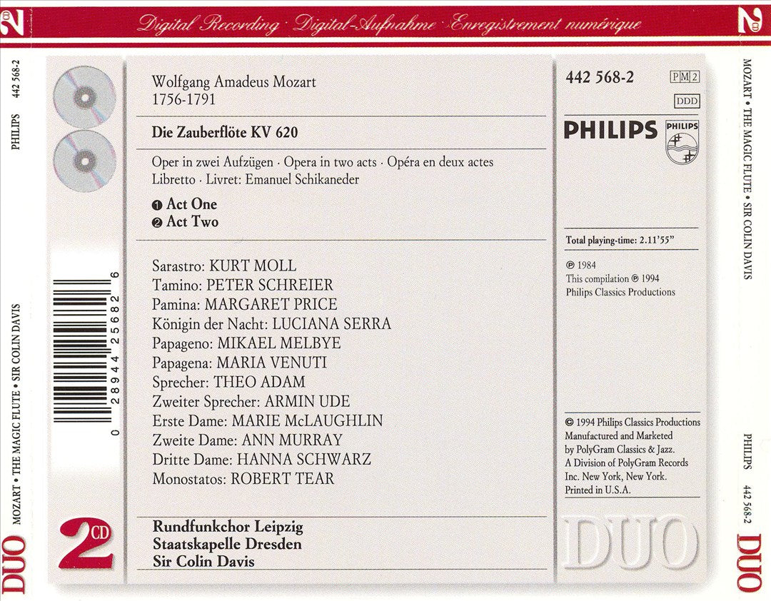 Mozart: The Magic Flute cover art