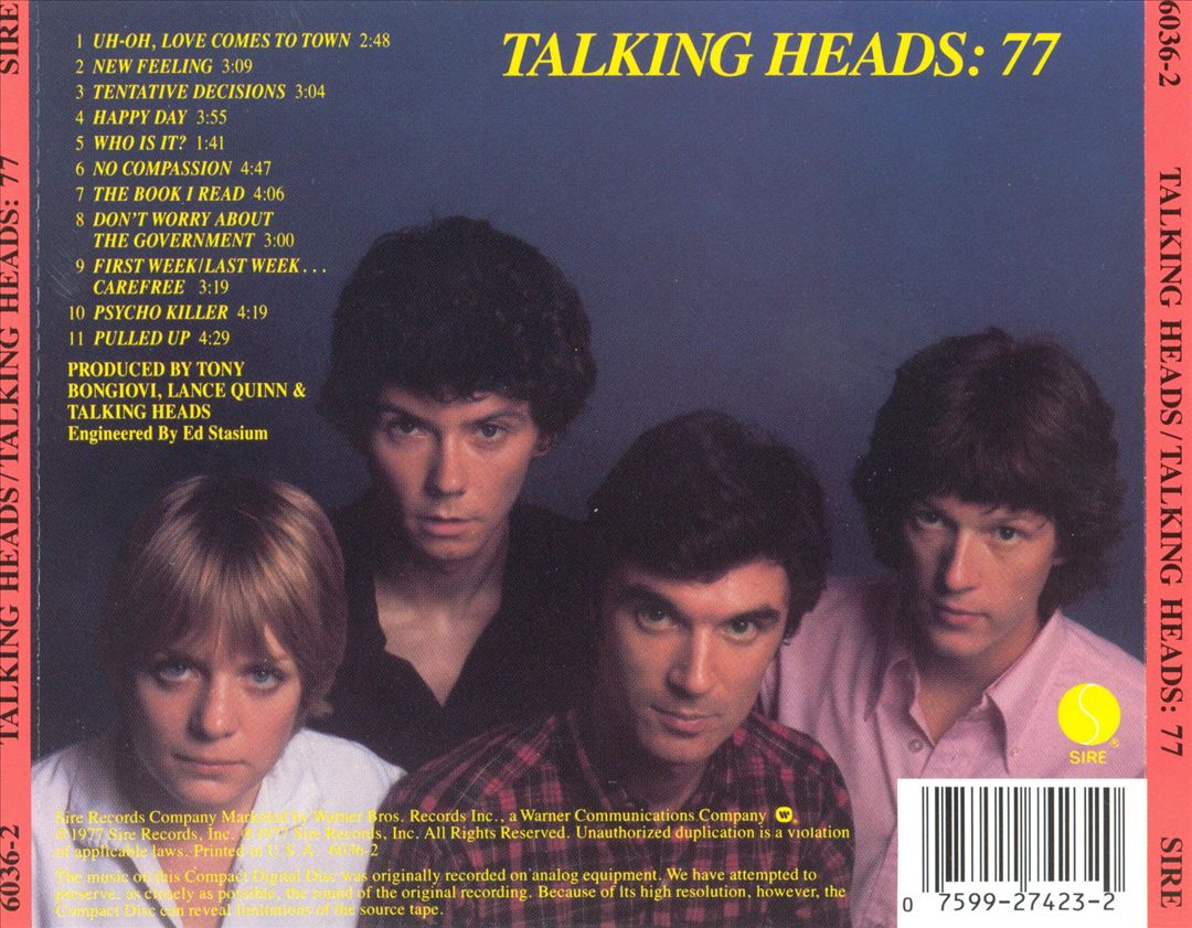 Talking Heads 77 cover art