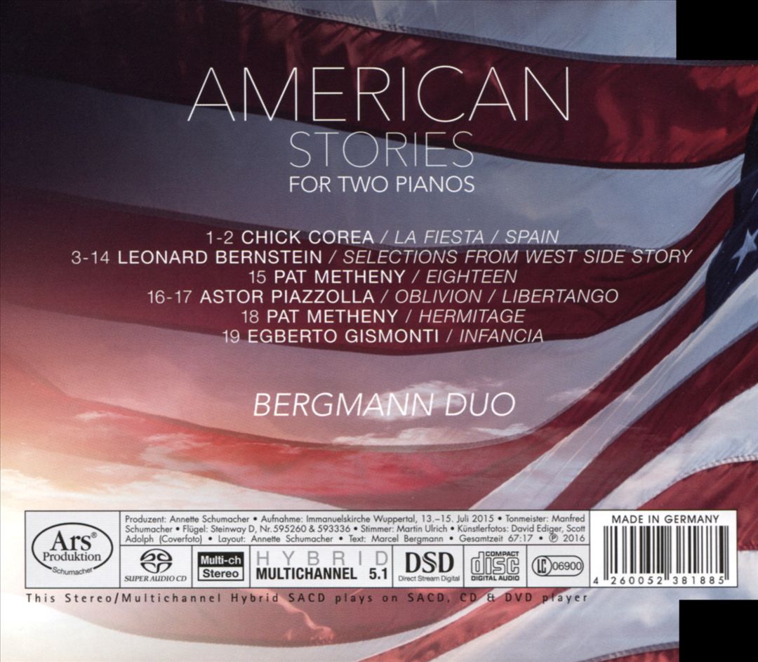 American Stories for Two Pianos cover art