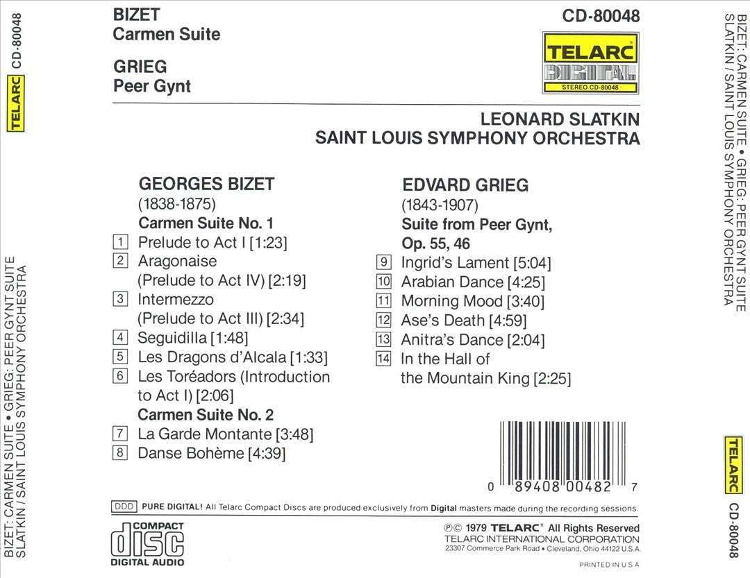 Bizet: Carmen Suite; Grieg: Peer Gynt Suite cover art