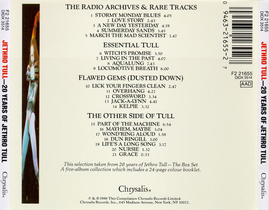 20 Years of Jethro Tull: Highlights cover art