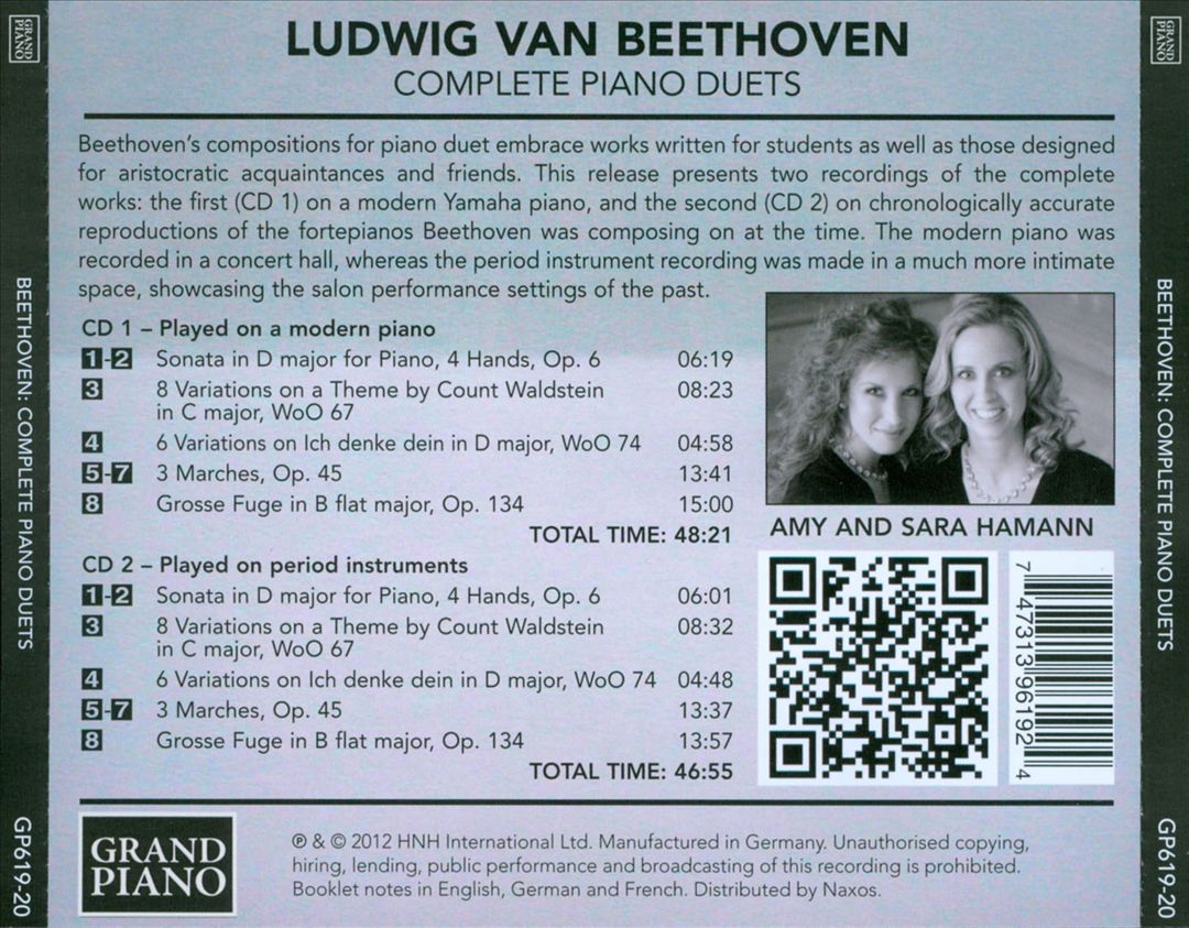 Beethoven: Complete Piano Duets cover art