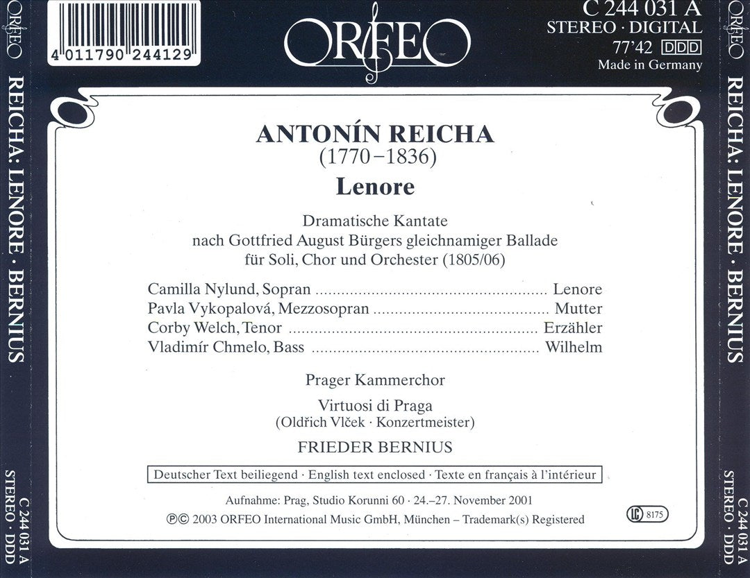 Reicha: Lenore cover art