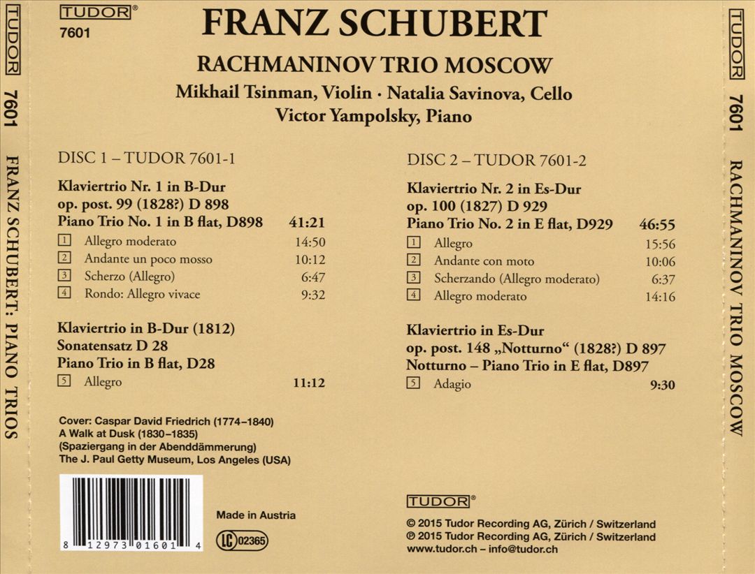 Schubert: Piano Trios cover art