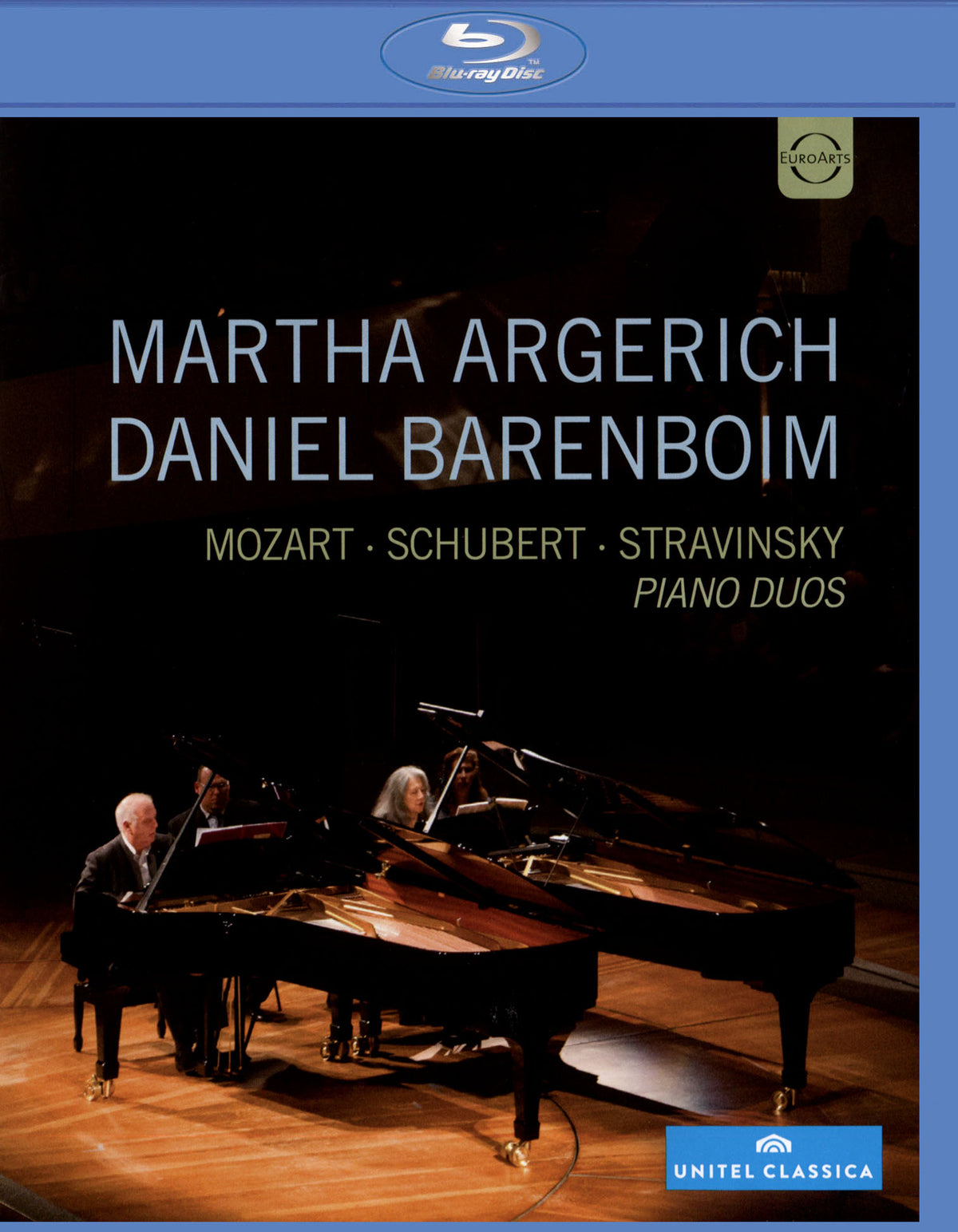 Martha Argerich/Daniel Barenboim: Mozart/Schubert/Stravinsky - Piano Duos [Blu-ray] cover art