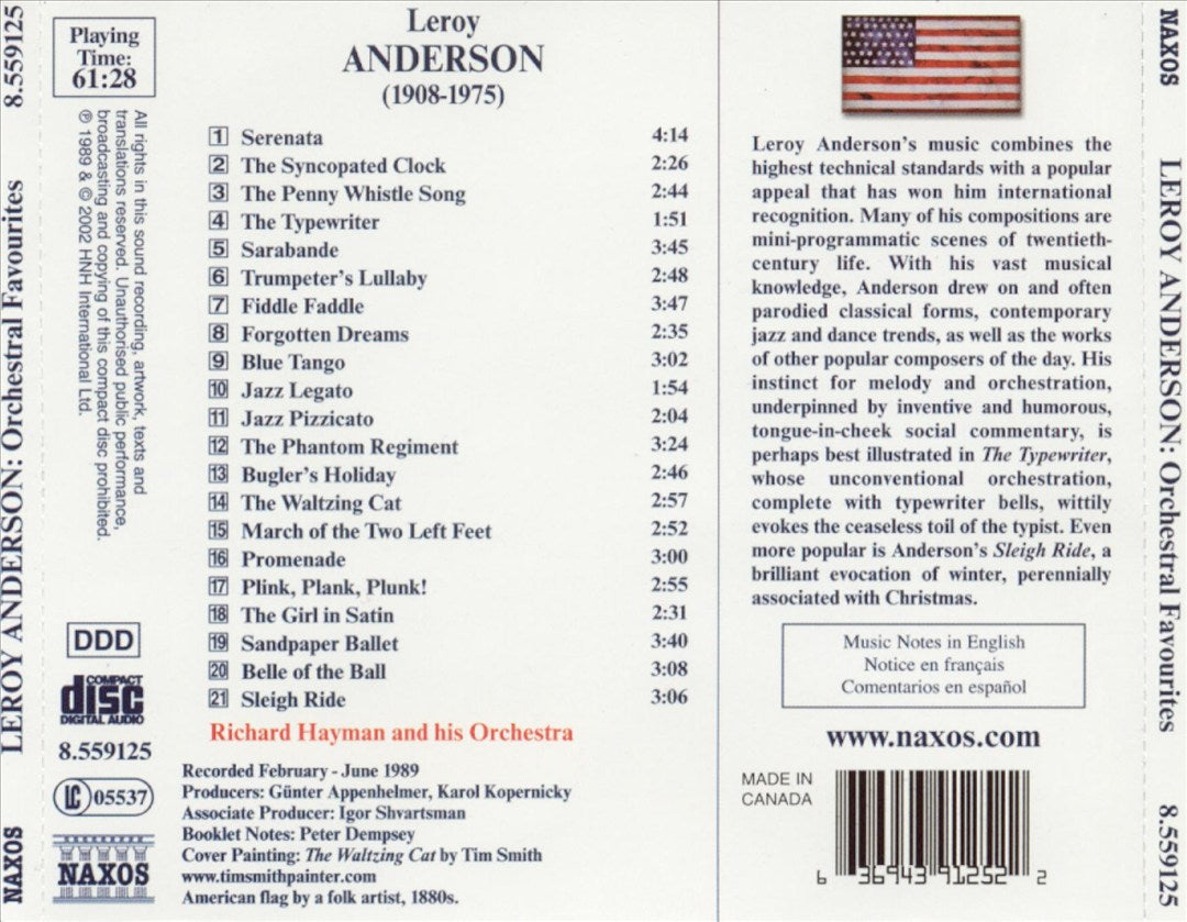 Leroy Anderson: Orchestral Favourites cover art