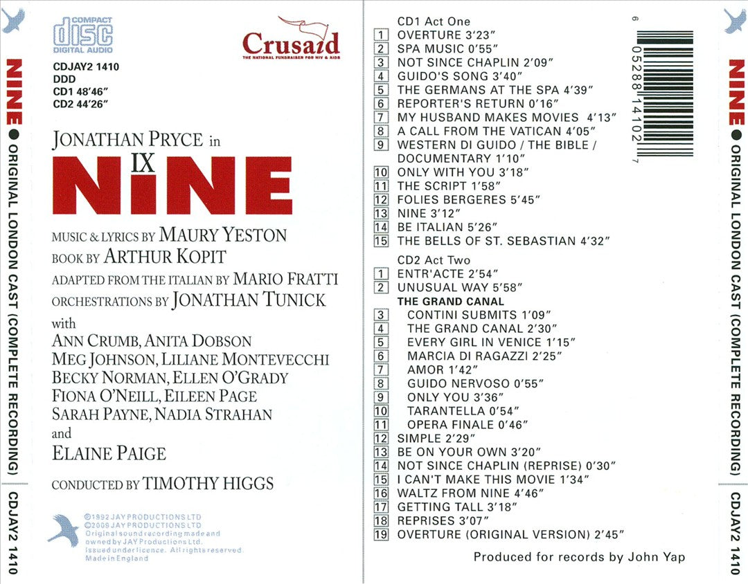Nine [London Concert Cast Recording] cover art