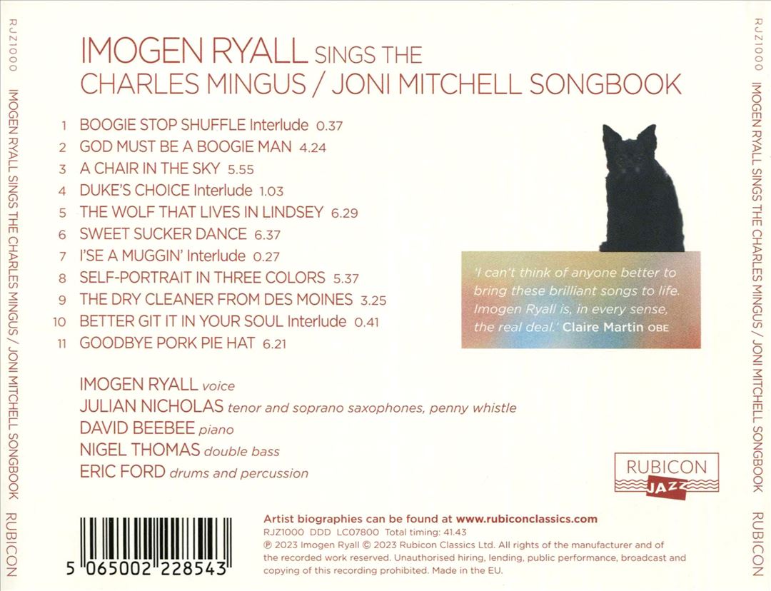 Imogen Ryall sings the Charles Mingus/Joni Mitchell Songbook cover art