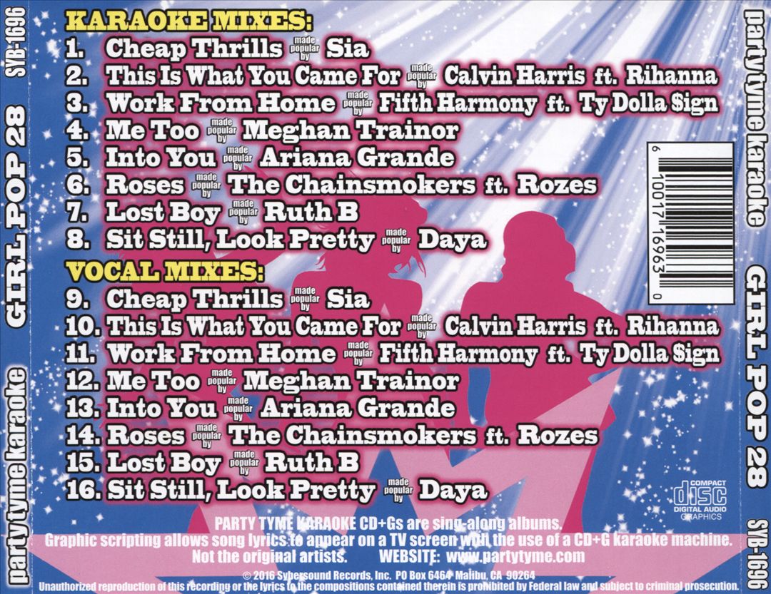 Party Tyme Karaoke: Girl Pop, Vol. 28 cover art