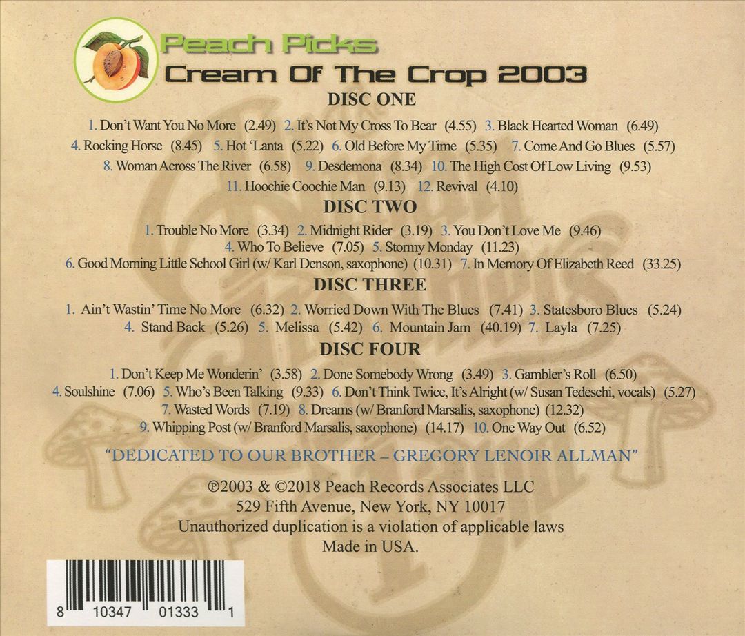 Cream of the Crop 2003 cover art