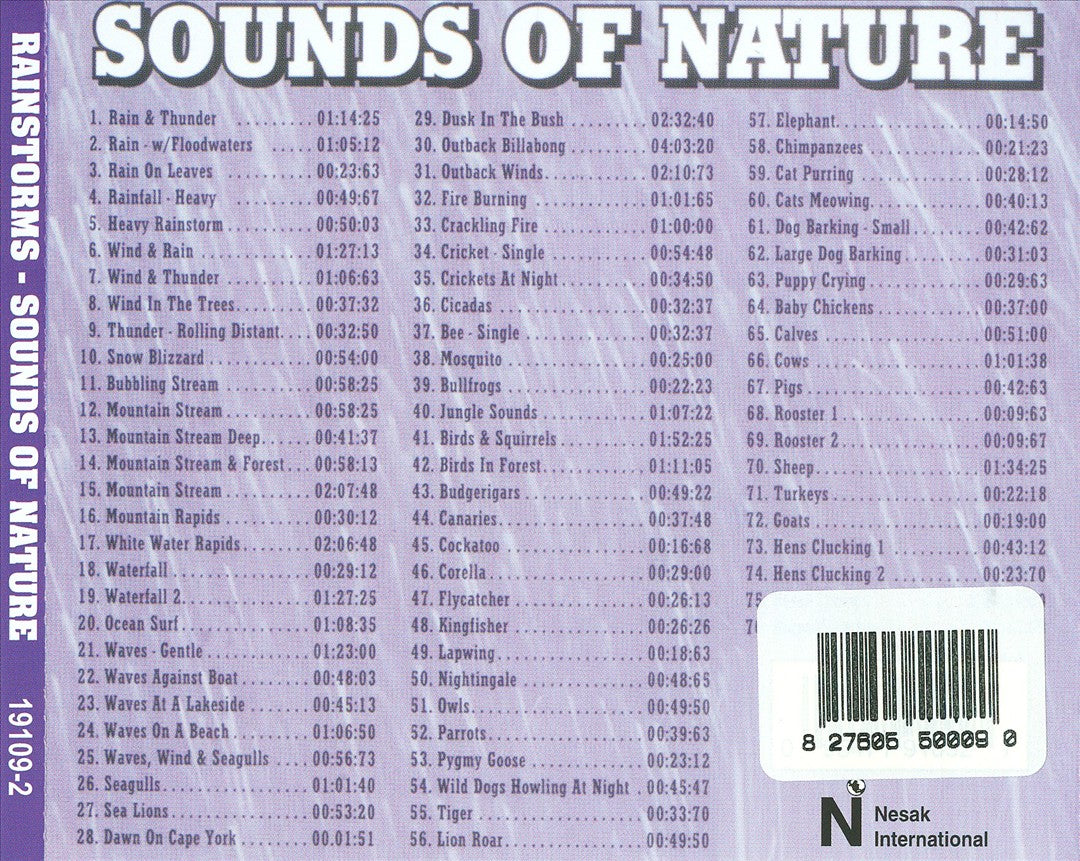 Sounds of Nature: Rainstorms and Nature cover art