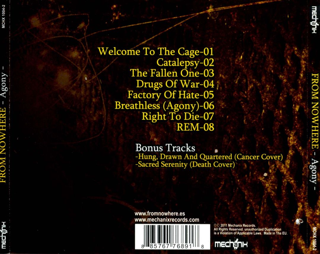 Agony cover art
