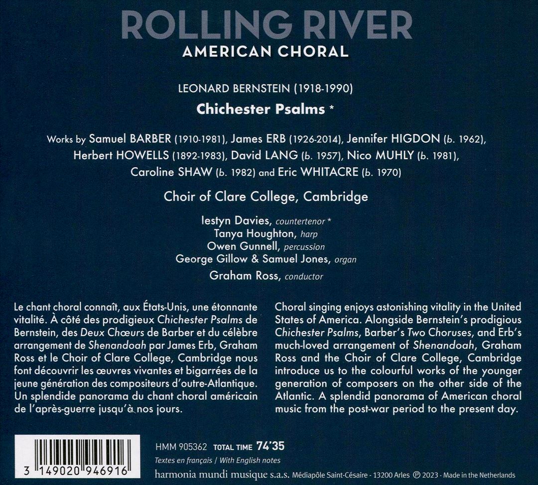 Rolling River: American Choral cover art