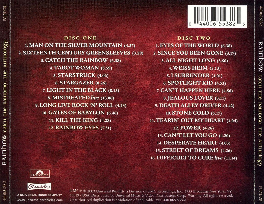 Catch the Rainbow: The Anthology cover art
