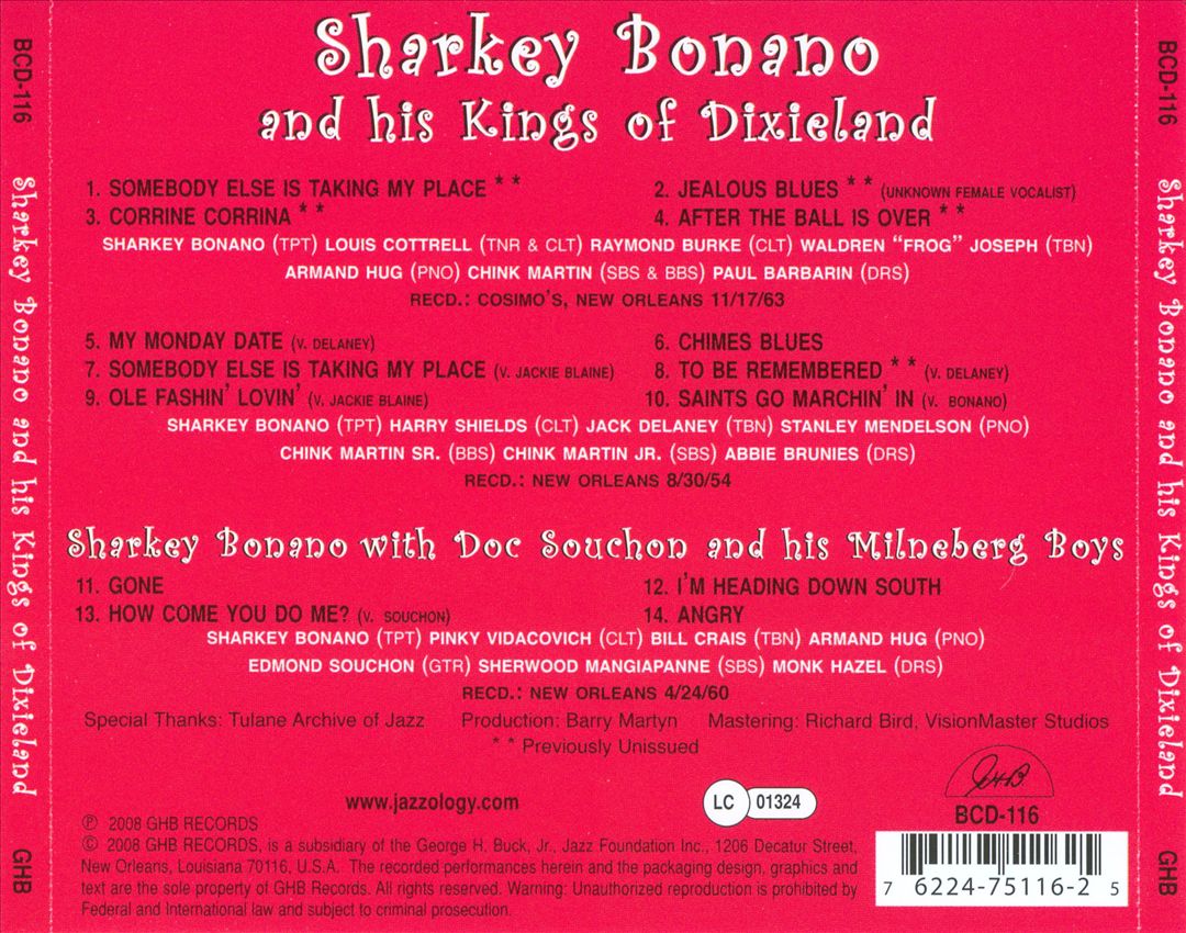 Sharkey and His Kings of Dixieland [GHB] cover art