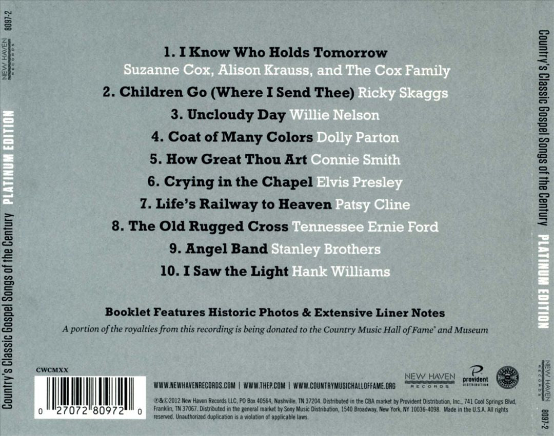 Country's Greatest Gospel Songs of the Century: Platinum Edition cover art